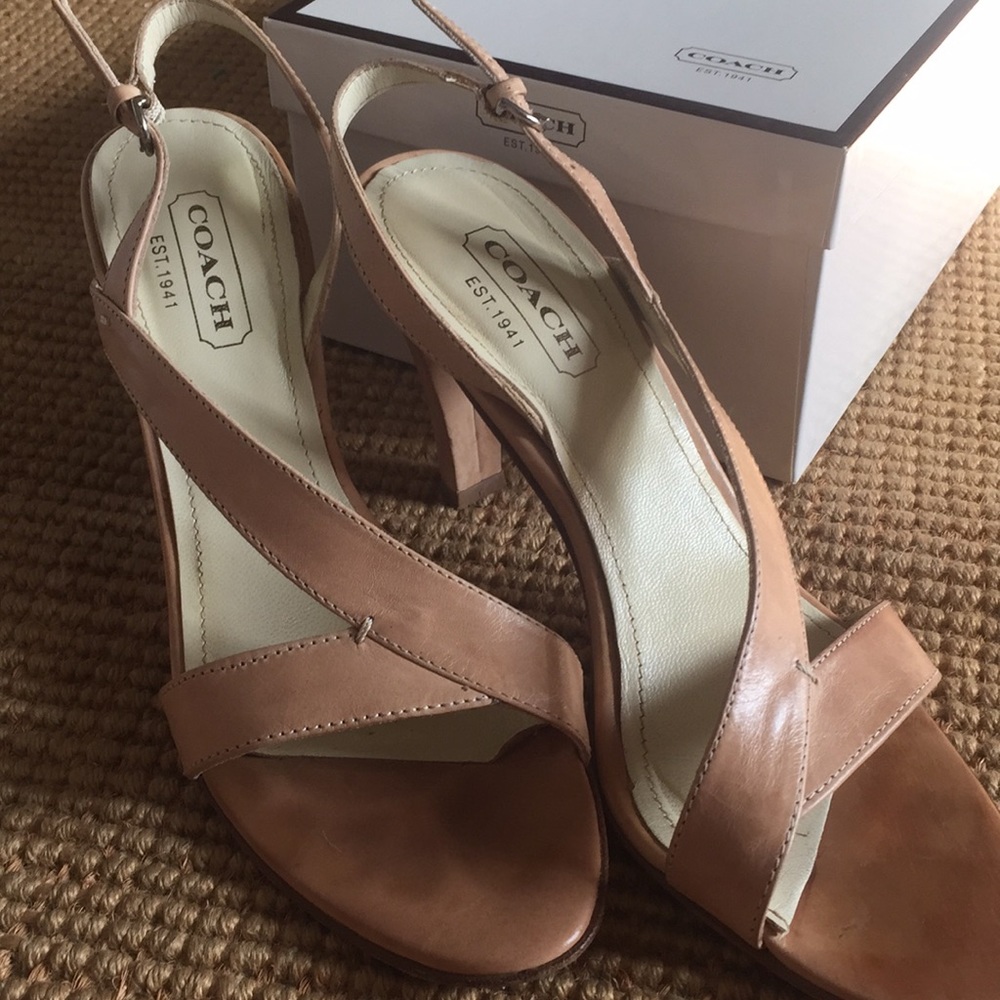 Coach Nude Sling-backs